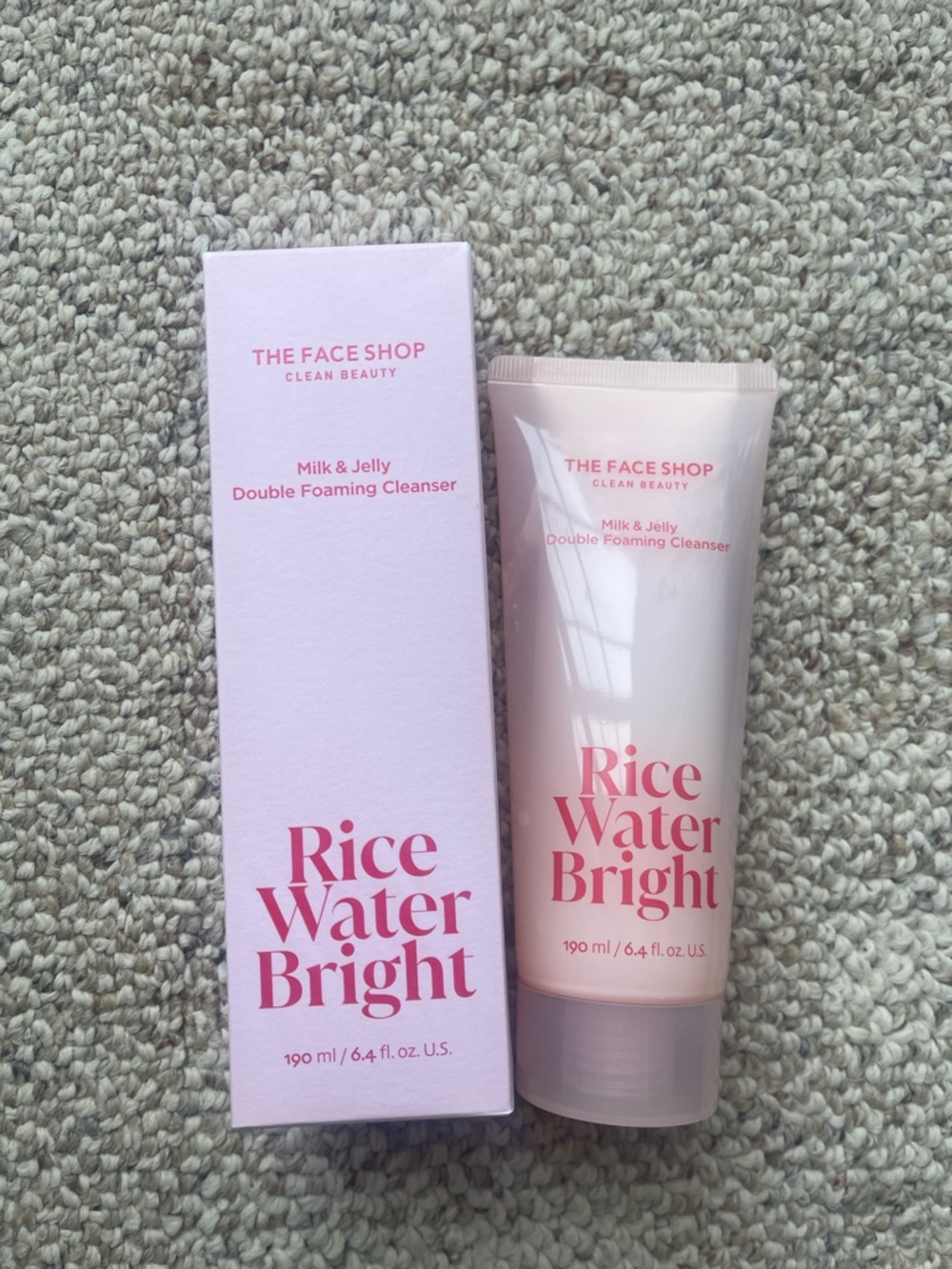 The face shop clean beauty milk&jelly double foaming cleanser